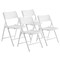 National Public Seating Airflex Series Premium Polypropylene Folding Chair, Pack of 4 - White